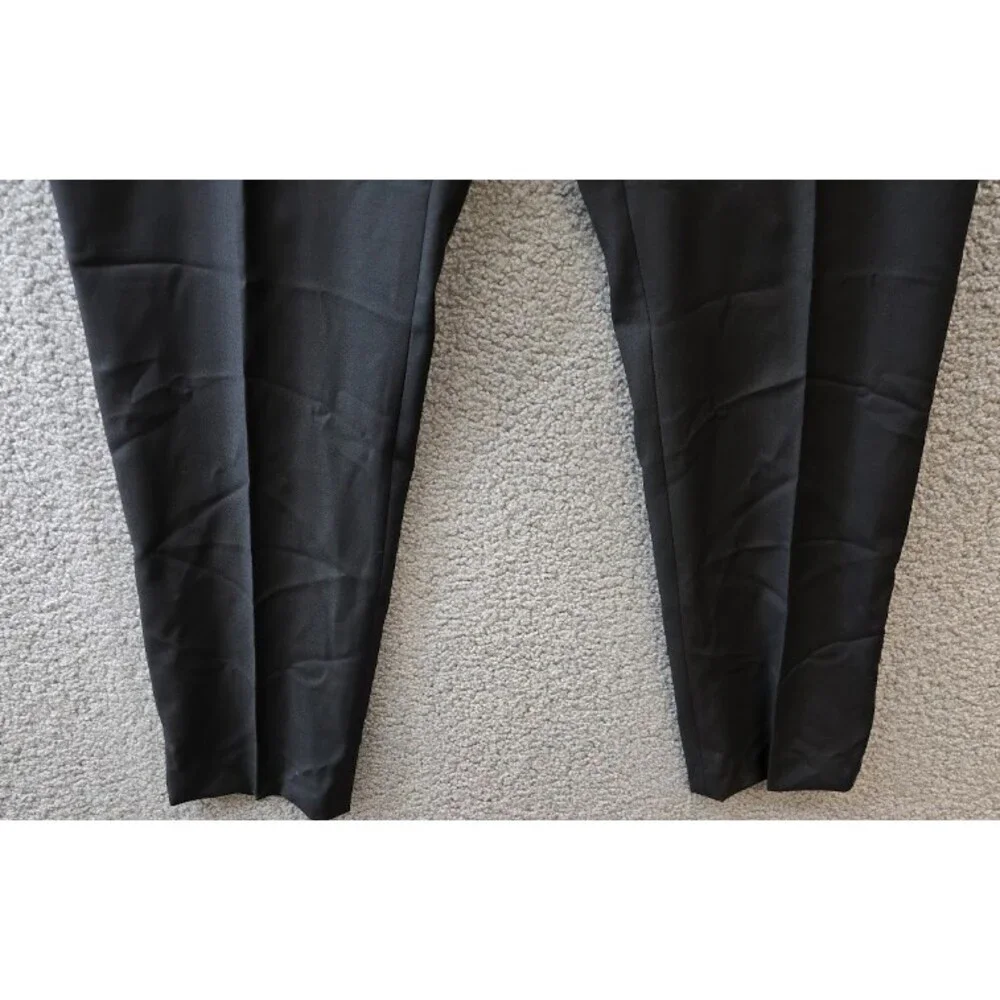 Calvin Klein Slim-Fit Wool-Laine Dress Pants Men's 40W x 32L Black Finished Hem